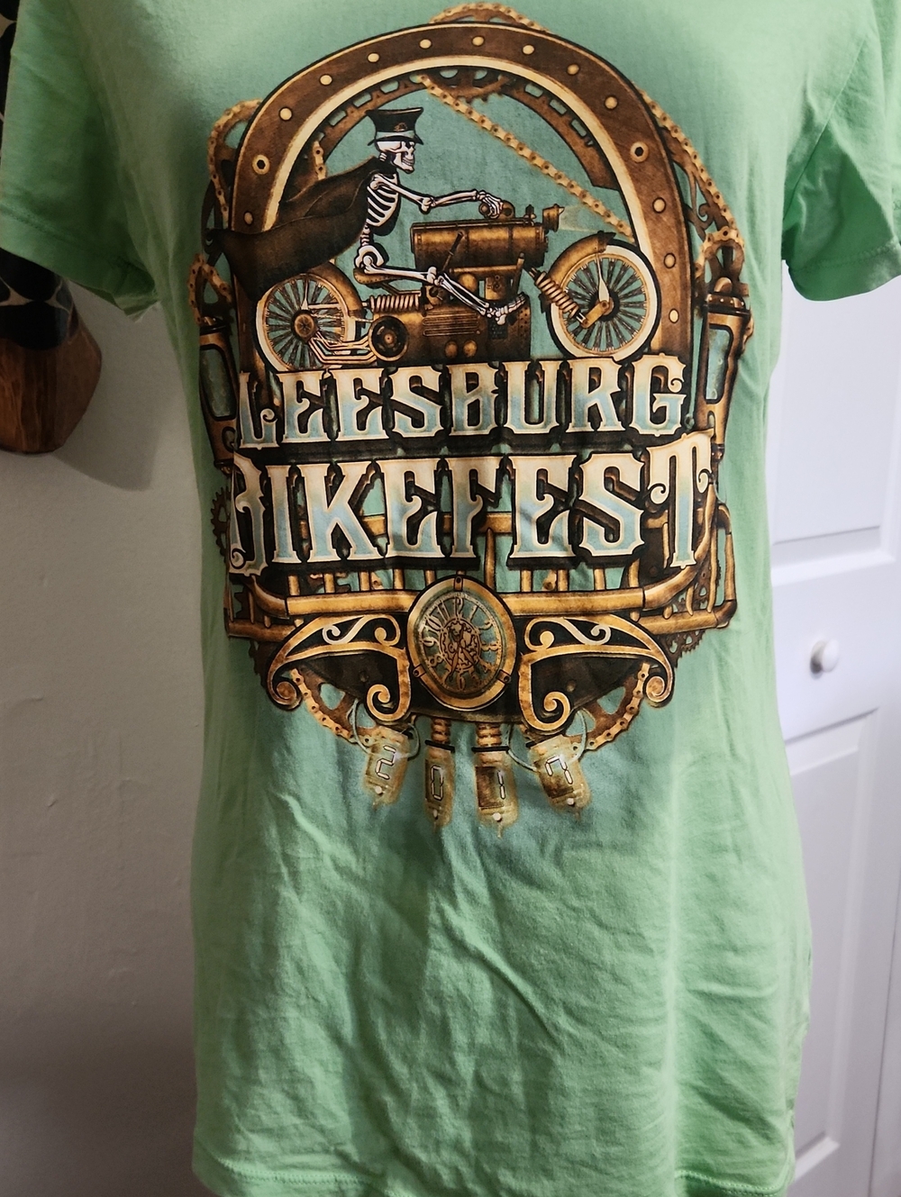 Leesburg Bikefest 2017 Graphic Tee - Mint Green